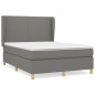 vidaXL Cama box spring con colchón tela gris oscuro 140x200 cm vidaXL Cama box spring con colchón tela gris oscuro 140x200 cm
