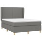 vidaXL Cama box spring con colchón tela gris oscuro 140x200 cm vidaXL Cama box spring con colchón tela gris oscuro 140x200 cm