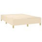 vidaXL Cama box spring con colchón tela color crema 140x200 cm vidaXL Cama box spring con colchón tela color crema 140x200 cm