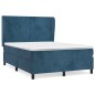 vidaXL Cama box spring con colchón terciopelo azul oscuro 140x190 cm vidaXL Cama box spring con colchón terciopelo azul oscuro 140x190 cm
