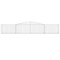vidaXL Cestas de gaviones 4 uds forma de arco hierro 400x30x60/80 cm