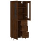 vidaXL Aparador alto madera contrachapada marrón roble 69,5x34x180 cm vidaXL Aparador alto madera contrachapada marrón roble 69,5x34x180 cm
