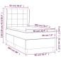 vidaXL Cama box spring con colchón terciopelo rosa 90x200 cm vidaXL Cama box spring con colchón terciopelo rosa 90x200 cm