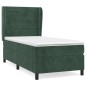vidaXL Cama box spring con colchón terciopelo verde oscuro 90x200 cm vidaXL Cama box spring con colchón terciopelo verde oscuro 90x200 cm