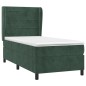 vidaXL Cama box spring con colchón terciopelo verde oscuro 90x200 cm vidaXL Cama box spring con colchón terciopelo verde oscuro 90x200 cm