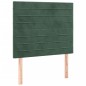 vidaXL Cama box spring con colchón terciopelo verde oscuro 90x190 cm vidaXL Cama box spring con colchón terciopelo verde oscuro 90x190 cm