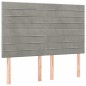 vidaXL Cama box spring con colchón terciopelo gris claro 140x200 cm vidaXL Cama box spring con colchón terciopelo gris claro 140x200 cm