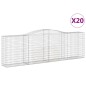 vidaXL Cestas de gaviones 20 uds forma de arco hierro 400x50x120/140cm vidaXL Cestas de gaviones 20 uds forma de arco hierro 400x50x120/140cm