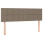 vidaXL Cama box spring con colchón tela gris taupe 140x200 cm vidaXL Cama box spring con colchón tela gris taupe 140x200 cm