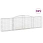 vidaXL Cestas de gaviones 25 uds forma de arco hierro 400x30x100/120cm vidaXL Cestas de gaviones 25 uds forma de arco hierro 400x30x100/120cm