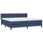 vidaXL Cama box spring con colchón tela azul 200x200 cm vidaXL Cama box spring con colchón tela azul 200x200 cm