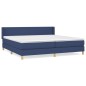 vidaXL Cama box spring con colchón tela azul 200x200 cm vidaXL Cama box spring con colchón tela azul 200x200 cm