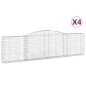 vidaXL Cestas de gaviones 4 uds forma de arco hierro 400x30x100/120 cm vidaXL Cestas de gaviones 4 uds forma de arco hierro 400x30x100/120 cm