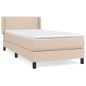 vidaXL Cama box spring con colchón cuero sintético capuchino 80x200 cm vidaXL Cama box spring con colchón cuero sintético capuchino 80x200 cm