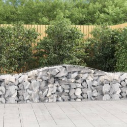 vidaXL Cestas de gaviones 15 uds forma de arco hierro 400x50x60/80 cm