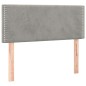 vidaXL Cama box spring con colchón terciopelo gris claro 90x190 cm vidaXL Cama box spring con colchón terciopelo gris claro 90x190 cm