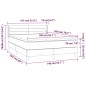 vidaXL Cama box spring con colchón terciopelo negro 140x200 cm