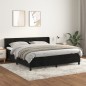vidaXL Cama box spring con colchón terciopelo negro 180x200 cm vidaXL Cama box spring con colchón terciopelo negro 180x200 cm