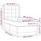 vidaXL Cama box spring con colchón tela color crema 100x200 cm vidaXL Cama box spring con colchón tela color crema 100x200 cm