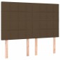 vidaXL Cama box spring con colchón tela marrón oscuro 140x190 cm vidaXL Cama box spring con colchón tela marrón oscuro 140x190 cm
