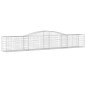 vidaXL Cestas de gaviones 4 uds forma de arco hierro 400x50x60/80 cm