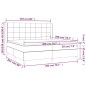 vidaXL Cama box spring con colchón tela azul 200x200 cm vidaXL Cama box spring con colchón tela azul 200x200 cm