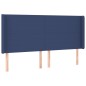 vidaXL Cama box spring con colchón tela azul 200x200 cm vidaXL Cama box spring con colchón tela azul 200x200 cm