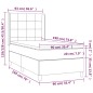 vidaXL Cama box spring con colchón tela color crema 90x190 cm vidaXL Cama box spring con colchón tela color crema 90x190 cm