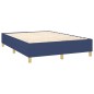 vidaXL Cama box spring con colchón tela azul 140x190 cm vidaXL Cama box spring con colchón tela azul 140x190 cm