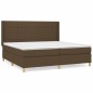 vidaXL Cama box spring con colchón tela marrón oscuro 200x200 cm vidaXL Cama box spring con colchón tela marrón oscuro 200x200 cm