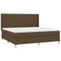 vidaXL Cama box spring con colchón tela marrón oscuro 200x200 cm vidaXL Cama box spring con colchón tela marrón oscuro 200x200 cm