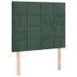 vidaXL Cama box spring con colchón terciopelo verde oscuro 90x190 cm vidaXL Cama box spring con colchón terciopelo verde oscuro 90x190 cm