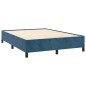 vidaXL Cama box spring con colchón terciopelo azul oscuro 140x190 cm vidaXL Cama box spring con colchón terciopelo azul oscuro 140x190 cm