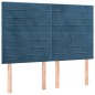vidaXL Cama box spring con colchón terciopelo azul oscuro 140x190 cm vidaXL Cama box spring con colchón terciopelo azul oscuro 140x190 cm