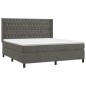 vidaXL Cama box spring con colchón terciopelo gris oscuro 180x200 cm vidaXL Cama box spring con colchón terciopelo gris oscuro 180x200 cm