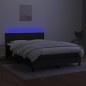 vidaXL Cama box spring con colchón LED tela negro 140x200 cm vidaXL Cama box spring con colchón LED tela negro 140x200 cm