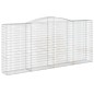 vidaXL Cestas de gaviones 4 uds forma de arco hierro 400x50x180/200 cm vidaXL Cestas de gaviones 4 uds forma de arco hierro 400x50x180/200 cm