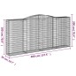 vidaXL Cestas de gaviones 4 uds forma de arco hierro 400x50x180/200 cm vidaXL Cestas de gaviones 4 uds forma de arco hierro 400x50x180/200 cm