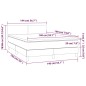 vidaXL Cama box spring colchón y luces LED tela gris claro 140x190 cm vidaXL Cama box spring colchón y luces LED tela gris claro 140x190 cm