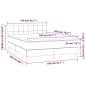 vidaXL Cama box spring con colchón LED tela marrón oscuro 140x200 cm vidaXL Cama box spring con colchón LED tela marrón oscuro 140x200 cm