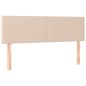 vidaXL Cama box spring colchón LED cuero sintético capuchino 140x190cm vidaXL Cama box spring colchón LED cuero sintético capuchino 140x190cm
