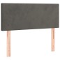 vidaXL Cama box spring colchón y LED terciopelo gris oscuro 90x190 cm vidaXL Cama box spring colchón y LED terciopelo gris oscuro 90x190 cm