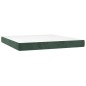 vidaXL Cama box spring colchón y LED terciopelo verde oscuro 160x200cm vidaXL Cama box spring colchón y LED terciopelo verde oscuro 160x200cm