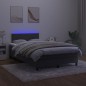 vidaXL Cama box spring colchón y LED terciopelo negro 120x200 cm vidaXL Cama box spring colchón y LED terciopelo negro 120x200 cm