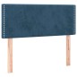 vidaXL Cama box spring colchón y LED terciopelo azul oscuro 80x200 cm
