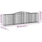 vidaXL Cestas de gaviones 10 uds forma de arco hierro 400x50x100/120cm vidaXL Cestas de gaviones 10 uds forma de arco hierro 400x50x100/120cm