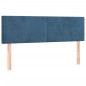 vidaXL Cama box spring colchón y LED terciopelo azul oscuro 140x200 cm vidaXL Cama box spring colchón y LED terciopelo azul oscuro 140x200 cm