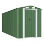 vidaXL Cobertizo de jardín acero galvanizado verde 192x523x223 cm vidaXL Cobertizo de jardín acero galvanizado verde 192x523x223 cm