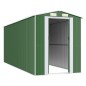vidaXL Cobertizo de jardín acero galvanizado verde 192x523x223 cm vidaXL Cobertizo de jardín acero galvanizado verde 192x523x223 cm