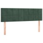 vidaXL Cama box spring colchón y LED terciopelo verde oscuro 140x200cm vidaXL Cama box spring colchón y LED terciopelo verde oscuro 140x200cm